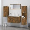 Koupelnová skříňka kouřový dub 30x30x130 cm kompozitní dřevo 815639