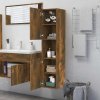 Koupelnová skříňka kouřový dub 30x30x130 cm kompozitní dřevo 815639