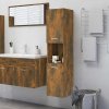 Koupelnová skříňka kouřový dub 30x30x130 cm kompozitní dřevo 815639