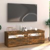 TV skříňka s LED osvětlením kouřový dub 120 x 35 x 40 cm 815672