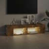 TV skříňka s LED osvětlením kouřový dub 135 x 39 x 30 cm 815693