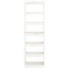 Knihovna / dělicí stěna bílá 60x30x199,5 cm masivní borovice 808179