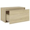 Lavice do předsíně 80 x 40 x 45 cm dub sonoma kompozitní dřevo 808669