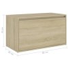 Lavice do předsíně 80 x 40 x 45 cm dub sonoma kompozitní dřevo 808669