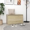 Lavice do předsíně 80 x 40 x 45 cm dub sonoma kompozitní dřevo 808669