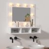 Zrcadlová skříňka s LED bílá 60 x 31,5 x 62 cm 808882