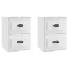 Nástěnné noční stolky 2 ks bílé vysoký lesk 41,5 x 36 x 53 cm 816397