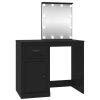 Toaletní stolek s LED černý 90 x 50 x 132,5 cm kompozitní dřevo 816769