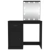 Toaletní stolek s LED černý 90 x 50 x 132,5 cm kompozitní dřevo 816769