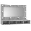 Zrcadlová skříňka s LED šedá sonoma 90 x 31,5 x 62 cm 820458