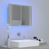Zrcadlová skříňka s LED šedá sonoma 60x12x45cm kompozitní dřevo 822842
