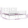 Rám postele s čelem 200 x 200 cm masivní dřevo 3194461