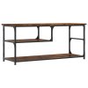 TV skříňka kouřový dub 103x38x46,5 cm kompozitní dřevo a ocel 831825
