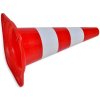 10 Reflexních dopravních kuželů červeno-bílých 50 cm 141818