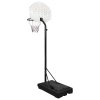 Basketbalový koš bílý 237–307 cm polyethylen 93652