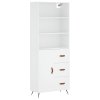 Skříň highboard bílá 69,5 x 34 x 180 cm kompozitní dřevo 3189413
