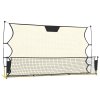 Fotbalový rebounder černý a žlutý 183 x 85 x 120 cm polyester 93760
