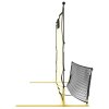 Fotbalový rebounder černý a žlutý 183 x 85 x 120 cm polyester 93760