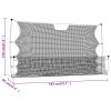 Fotbalový rebounder černý a žlutý 183 x 85 x 120 cm polyester 93760