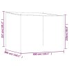 Stříška antracitová 3 x 3 m 180 g/m² textil a ocel 362462