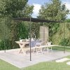 Stříška antracitová 3 x 3 m 180 g/m² textil a ocel 362462