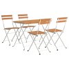 5dílný skládací bistro set masivní akáciové dřevo a ocel 3152100