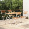 5dílný skládací bistro set masivní akáciové dřevo a ocel 3152100
