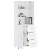 Skříň highboard bílá 69,5 x 34 x 180 cm kompozitní dřevo 3189421