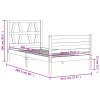 Rám postele s čelem 90 x 200 cm masivní dřevo 3194361