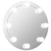 Nástěnné zrcadlo s LED osvětlením kulaté sklo 3078639