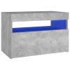 Noční stolek s LED osvětlením betonově šedý 60 x 35 x 40 cm 3082782
