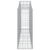 Klenuté gabionové koše 7 ks 200x30x80/100 cm pozinkované železo 3145414