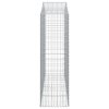 Klenuté gabionové koše 9 ks 200x50x160/180cm pozinkované železo 3145710