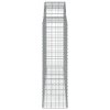 Klenuté gabionové koše 6 ks 200x50x140/160cm pozinkované železo 3146366
