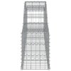 Klenuté gabionové koše 4 ks 300x30x40/60 cm pozinkované železo 3146469