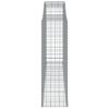Klenuté gabionové koše 5 ks 300x50x160/180cm pozinkované železo 3146758