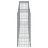 Klenuté gabionové koše 15ks 400x50x120/140cm pozinkované železo 3147018