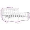 Rám postele s čelem bílý masivní borové dřevo 200 x 200 cm 3188187