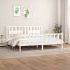 Rám postele s čelem bílý masivní borové dřevo 200 x 200 cm 3188187