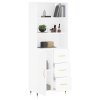 Skříň highboard bílá 69,5 x 34 x 180 cm kompozitní dřevo 3189997