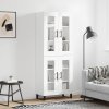 Skříň highboard bílá 69,5 x 34 x 180 cm kompozitní dřevo 3198297