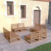 8dílná zahradní sedací souprava medově hnědá masivní borovice 3075272