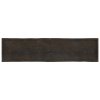 Stolní deska tmavě hnědá 220x50x(2-4)cm ošetřený dub živá hrana 364054