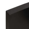 Stolní deska tmavě hnědá 200x50x(2-6)cm ošetřený dub živá hrana 364049