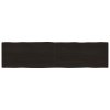 Stolní deska tmavě hnědá 200x50x(2-6)cm ošetřený dub živá hrana 364049