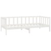 Válenda s matrací 90 x 200 cm bílá masivní borové dřevo 3083620