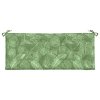 Podušky na zahradní lavici 2 ks vzor listů 120x50x7 cm textil 361694