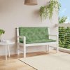 Podušky na zahradní lavici 2 ks vzor listů 120x50x7 cm textil 361694