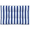 Poduška na palety modré a bílé pruhy 120 x 80 x 12 cm textil 360528