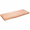 Stolní deska světle hnědá 100x40x(2-6)cm ošetřený masivní dub 3156364